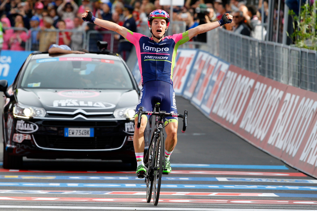 Giro d' Italia 2015 - 98a Edizione - 5a tappa La Spezia - Abetone 152 km - 13/05/2015 - Jan Polanc (Lampre - Merida) - foto Luca Bettini/BettiniPhoto©2015