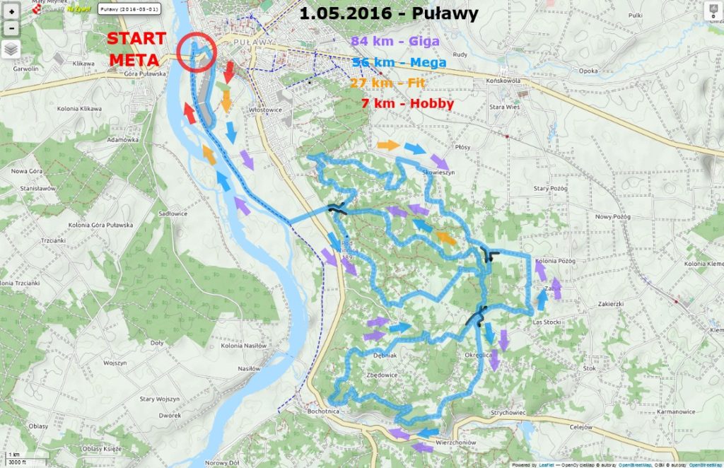 Mazovia_Puławy 2016 mapa trasa