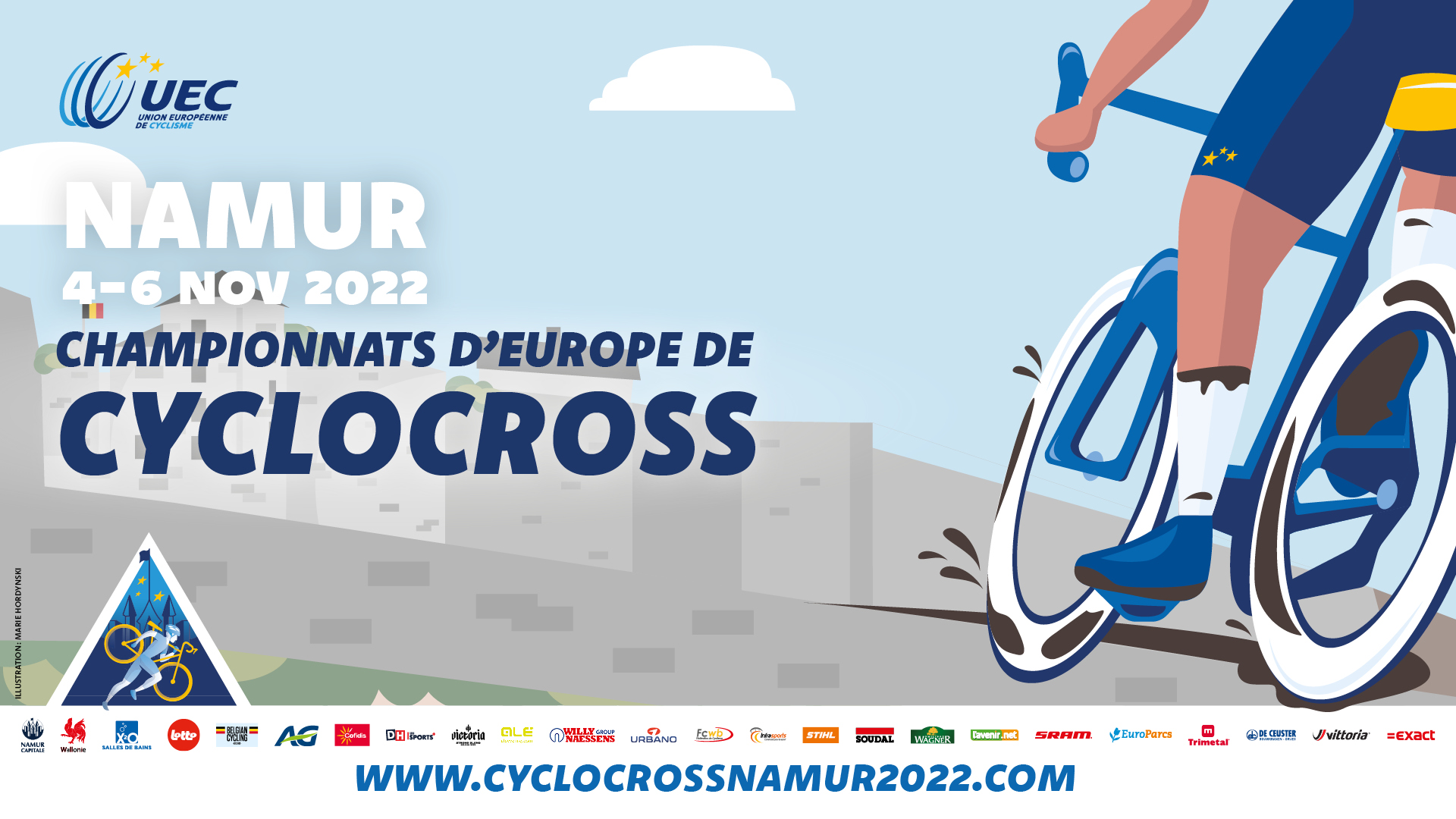 Objazd trasy Mistrzostw Europy w kolarstwie przełajowym – Namur 2022 | WIDEO