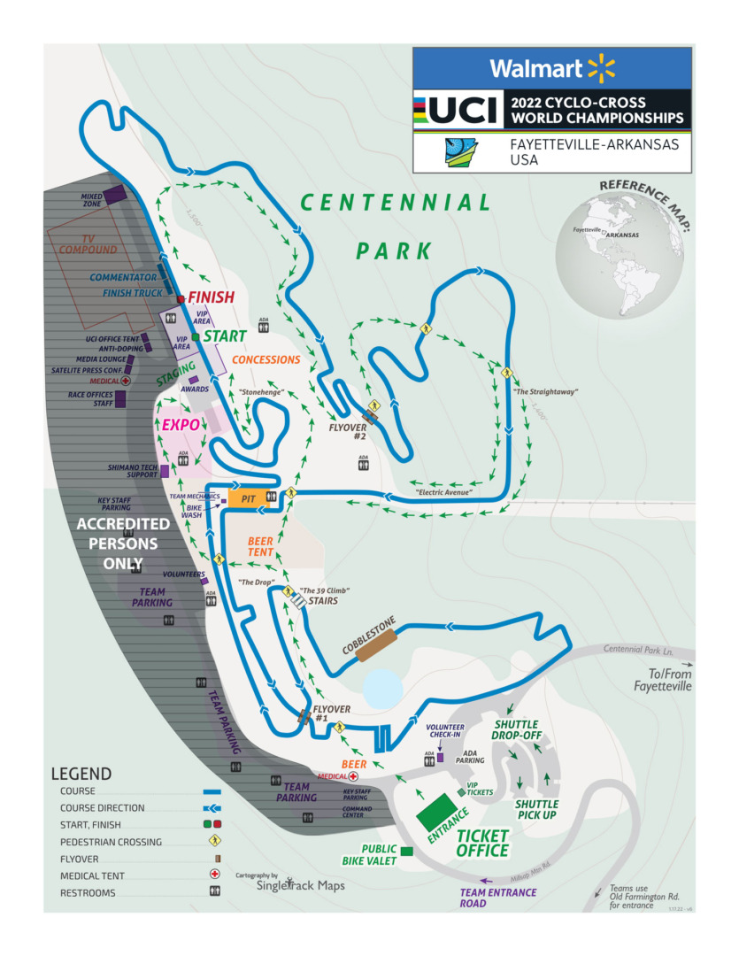 mistrzostwa-swiata-w-kolarstwie-przelajowym-2022-Fayatteville-arkansas-usa-trasa-course-runda-mapa